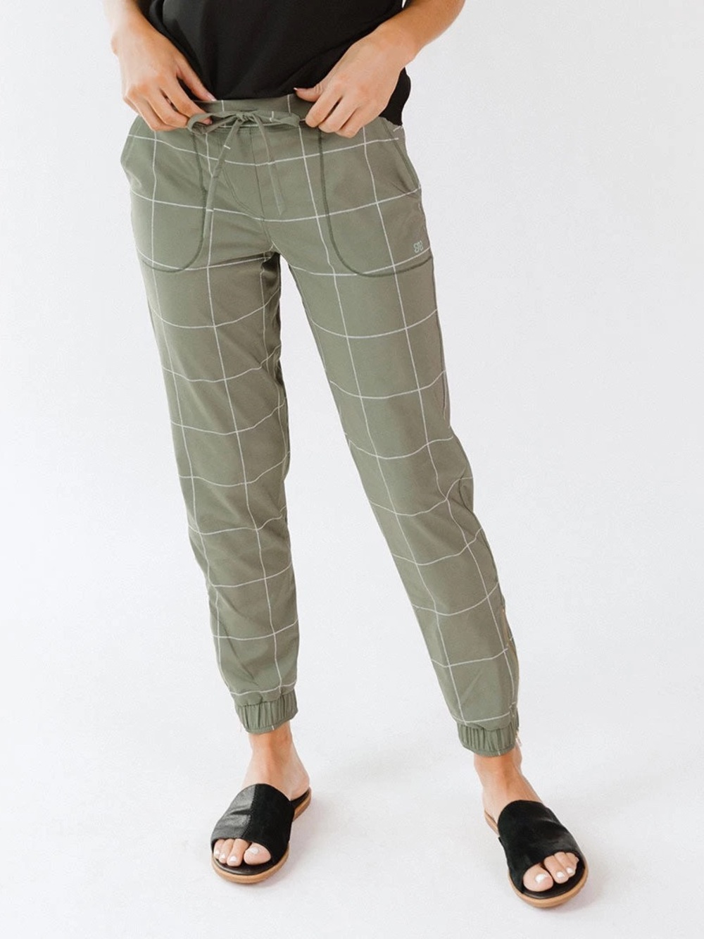Albion Fit Destination Joggers Sage Windowpane XSP